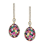 Yellow Gold Multicoloured Gemstone Egg Drop Earrings | Fabergé