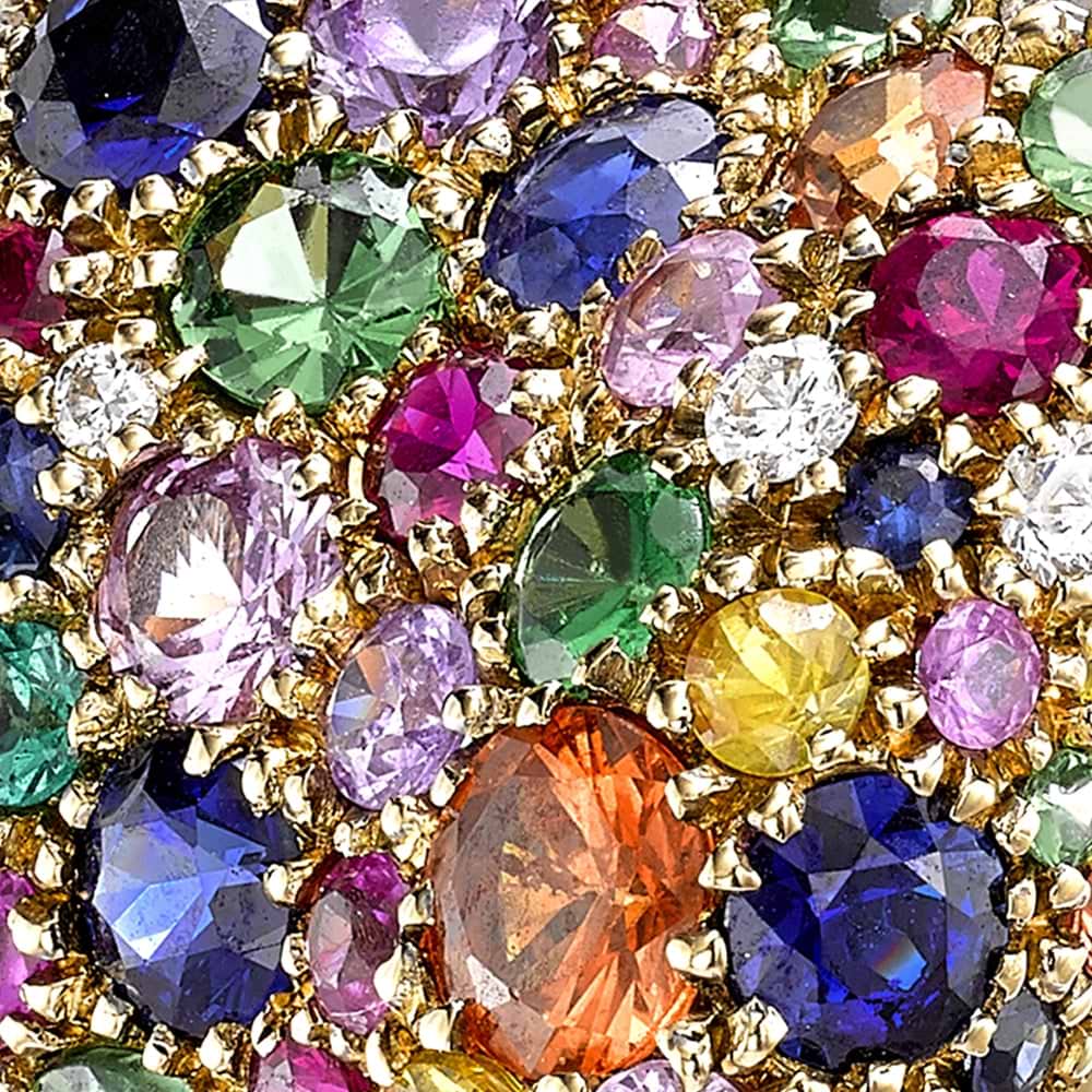 Yellow Gold Multicoloured Gemstone Grand Ring | Fabergé 2