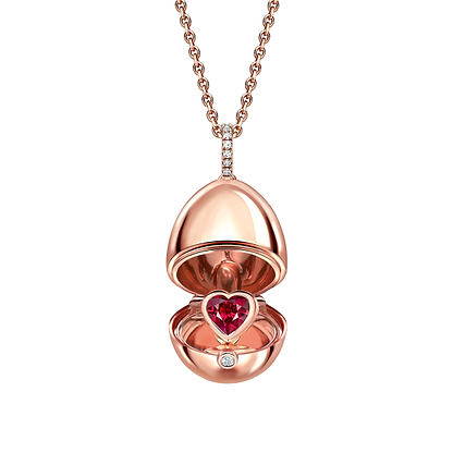 Gold Heated Ruby Heart Surprise Locket | Fabergé