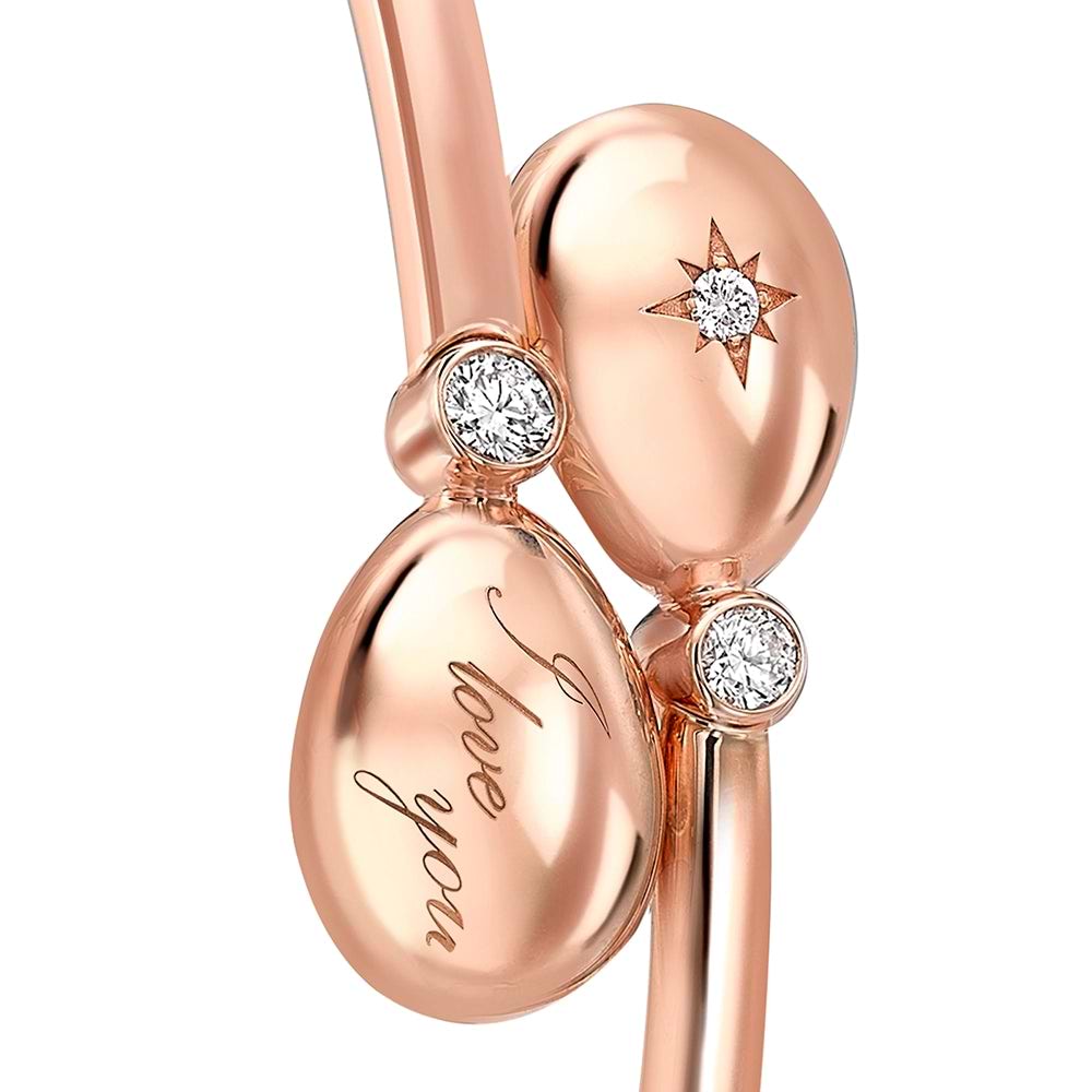 Rose Gold I Love You Crossover Bracelet | Fabergé 2