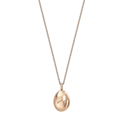 Rose Gold I Love You Egg Pendant | Fabergé