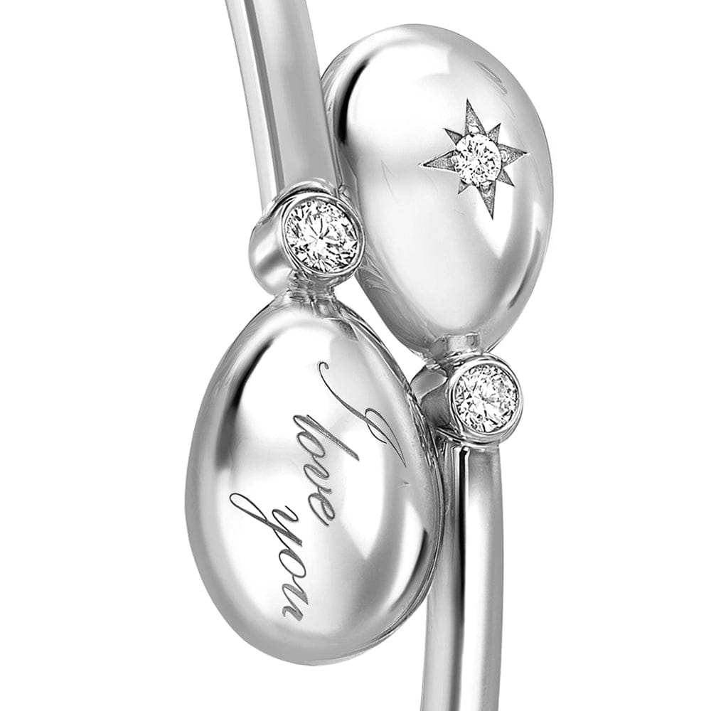 White Gold I Love You Crossover Bracelet | Fabergé 2