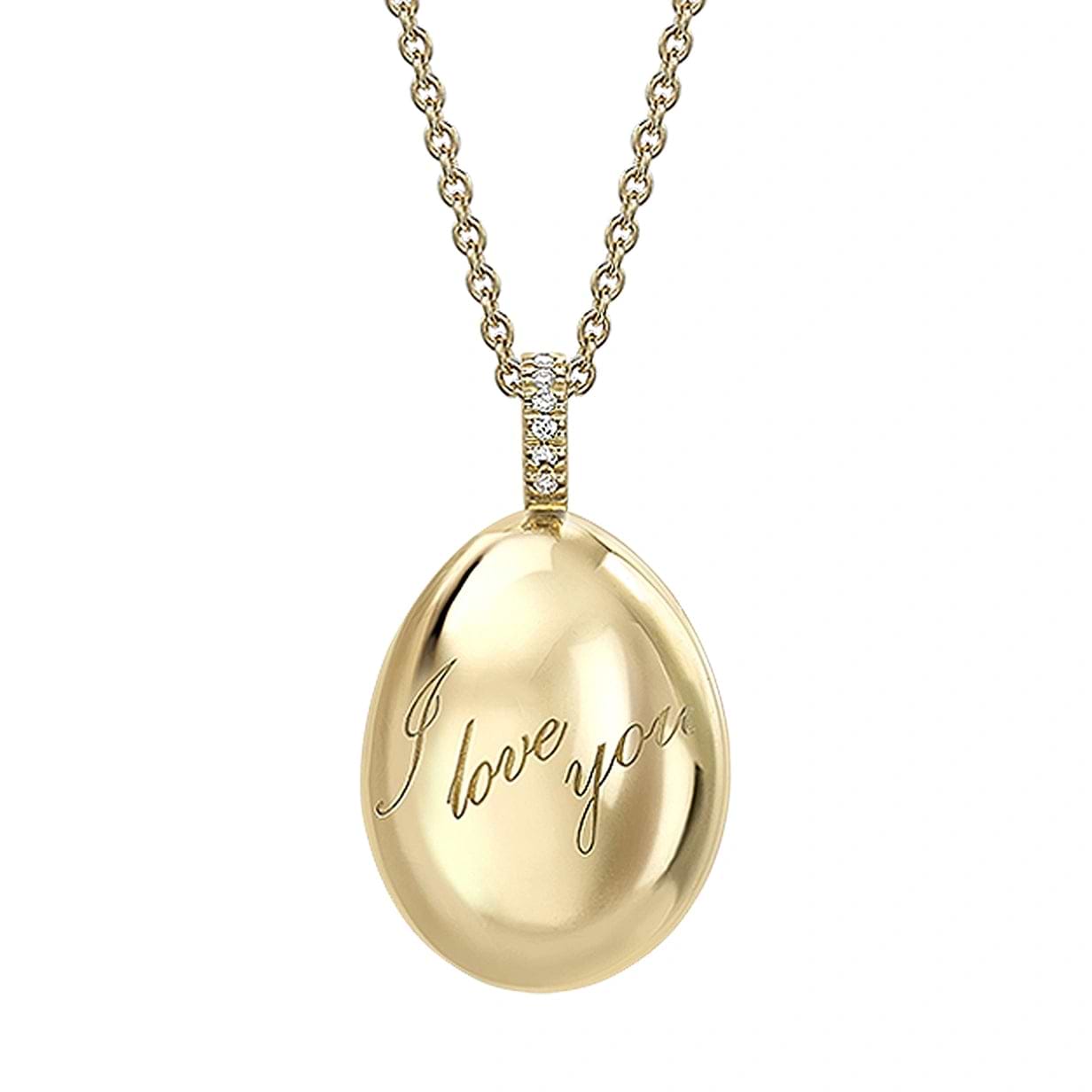 Fabergé Forever "I Love You" Egg Pendant