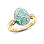 Fabergé Guilloché Enamel Egg Ring in Yellow Gold