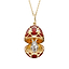 Fabergé Heritage Yellow Gold Red Guilloché Year of the Rabbit Surprise Locket