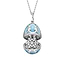 Fabergé Heritage Teal Guilloché Enamel Snowflake Surprise Locket