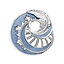 Mystére Sterling Silver Blue Laquer Pendant Brooch | Fabergé