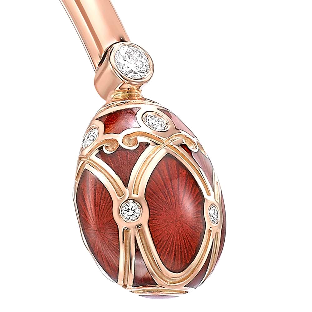 Rose Gold, Diamond & Red Enamel Open Bracelet | Fabergé 2