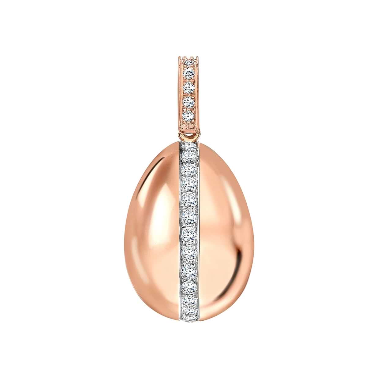 Rose Gold Diamond Egg Charm | Fabergé