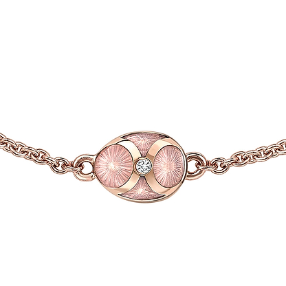 Rose Gold, Diamond & Pink Enamel Chain Bracelet | Fabergé