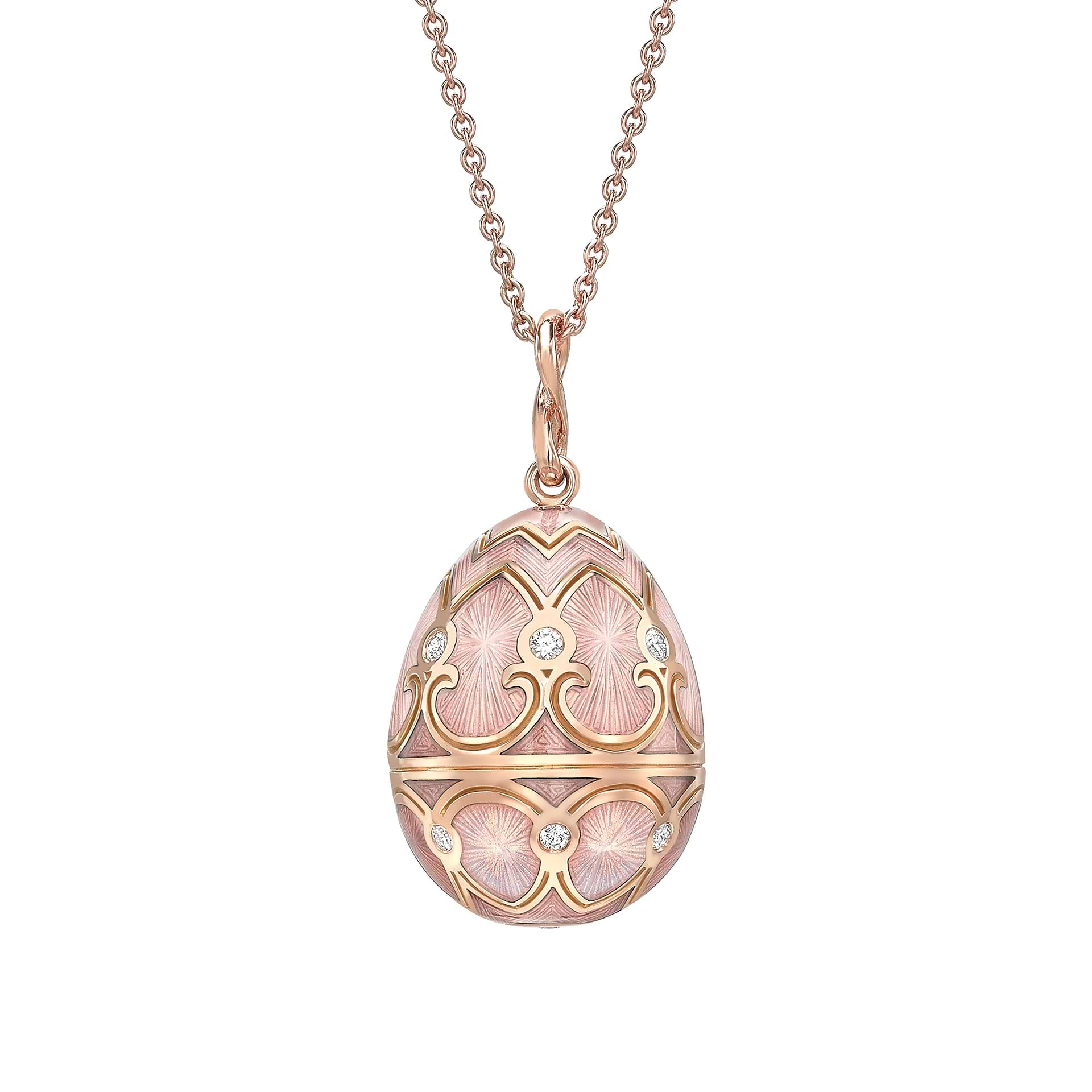 Fabergé Forever Egg Pendant with Guilloché Enamel