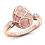 Rose Gold Diamond & Pink Guilloché Enamel Egg Ring | Fabergé
