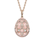 Rose Gold Diamond & Pink Guilloché Enamel Grand Egg Pendant | Fabergé