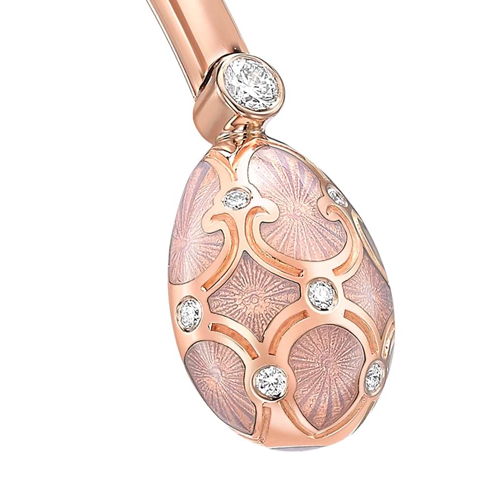 Rose Gold, Diamond & Pink Enamel Open Bracelet | Fabergé 2