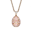 Rose Gold Diamond & Pink Guilloché Enamel Petite Egg Pendant | Fabergé