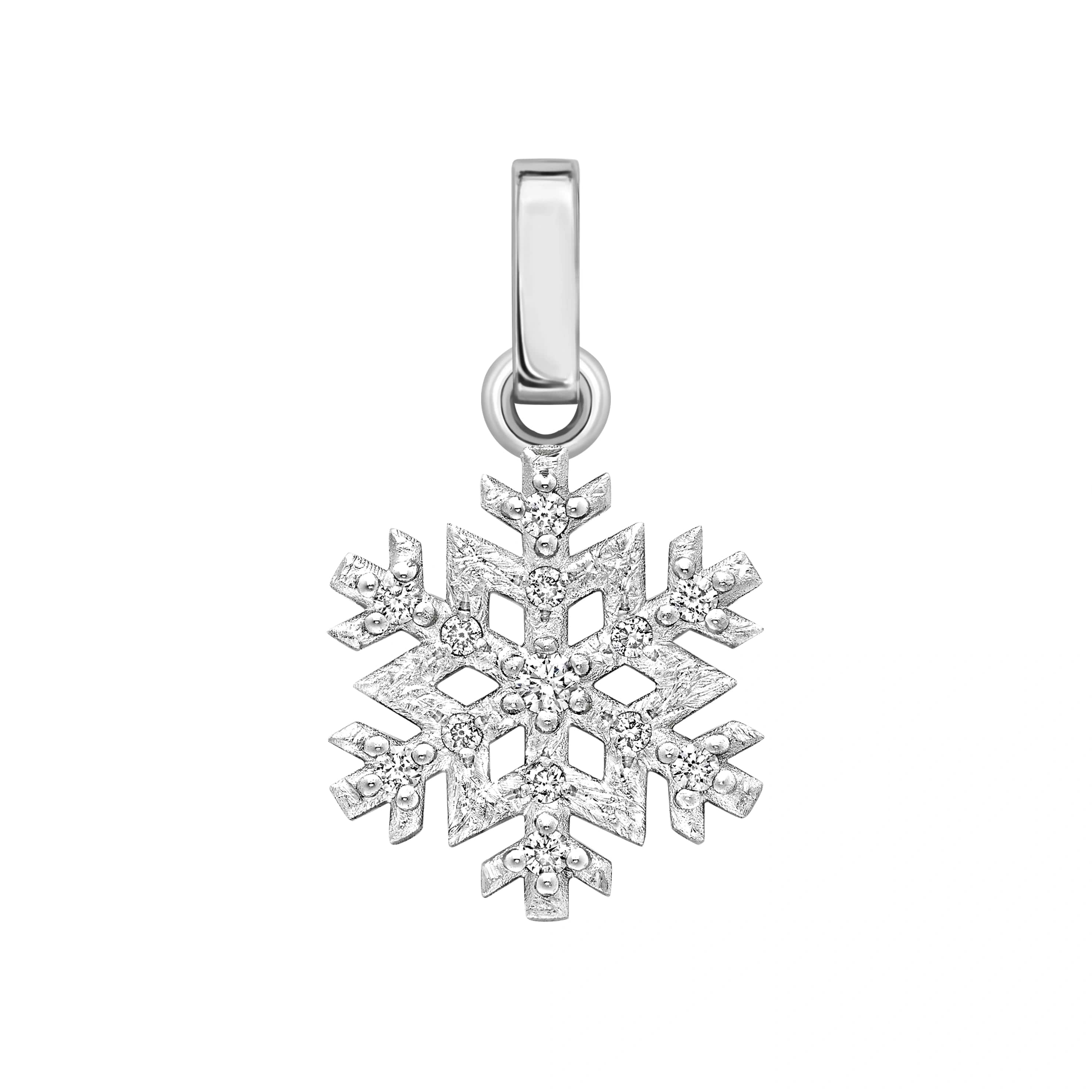 White Gold and Diamond Snowflake Charm | Fabergé 2