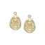 Heritage Yelagin Yellow Gold Diamond & White Opalescent Guilloché Enamel Earstuds