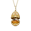 Yellow Gold Diamond & Guilloché Enamel Bee Surprise Locket | Fabergé