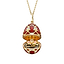 Heritage Yellow Gold Diamond & Red Guilloché Enamel Wild Rose Surprise Locket