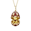 Yellow Gold Diamond & Red Guilloché Enamel Year Of The Dog Surprise Locket | Fabergé