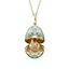 Yellow Gold Diamond & Turquoise Guilloché Enamel Hen Surprise Locket | Fabergé