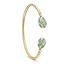 Yellow Gold Diamond & Turquoise Guilloché Enamel Open Bracelet | Fabergé