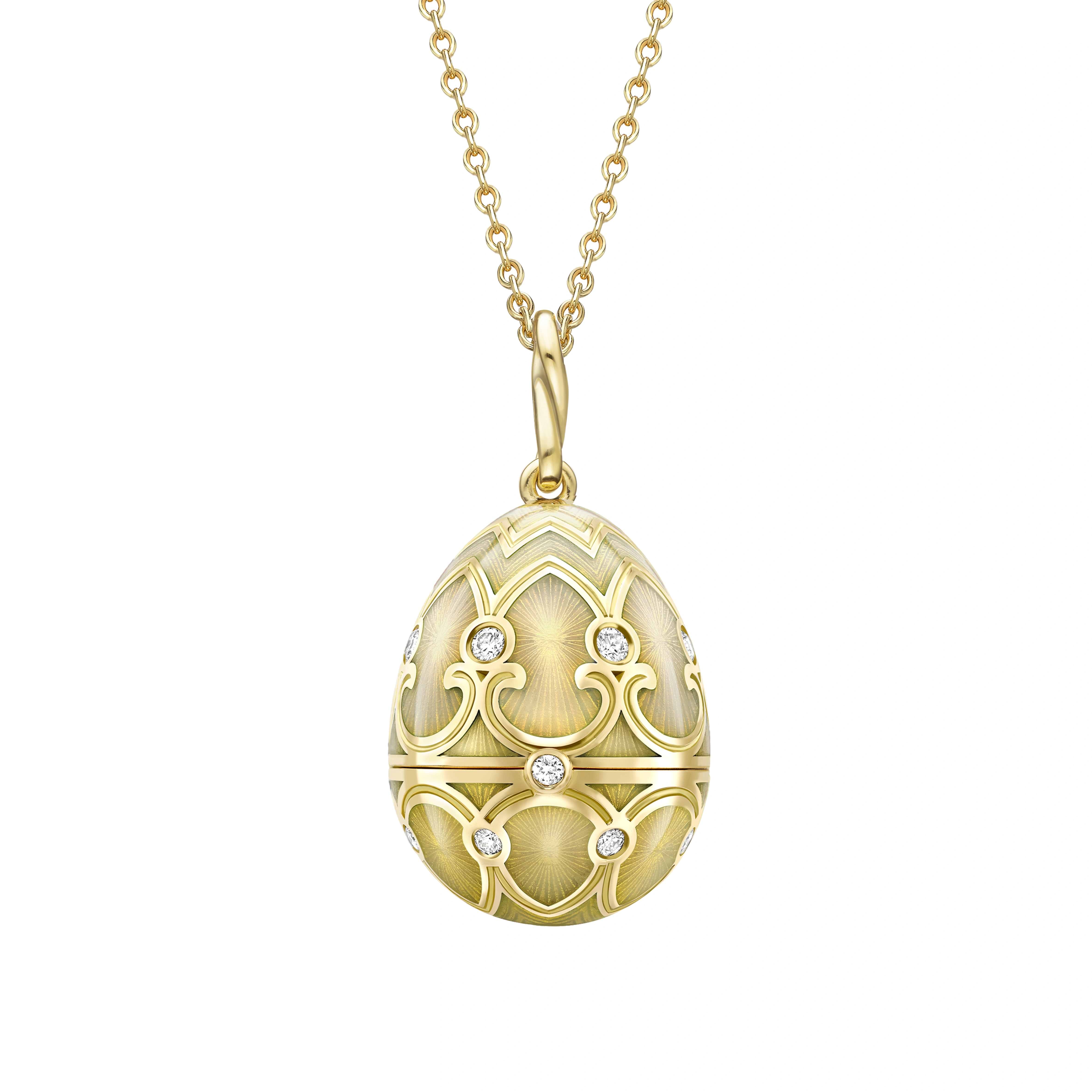 white enamel heart locket 2