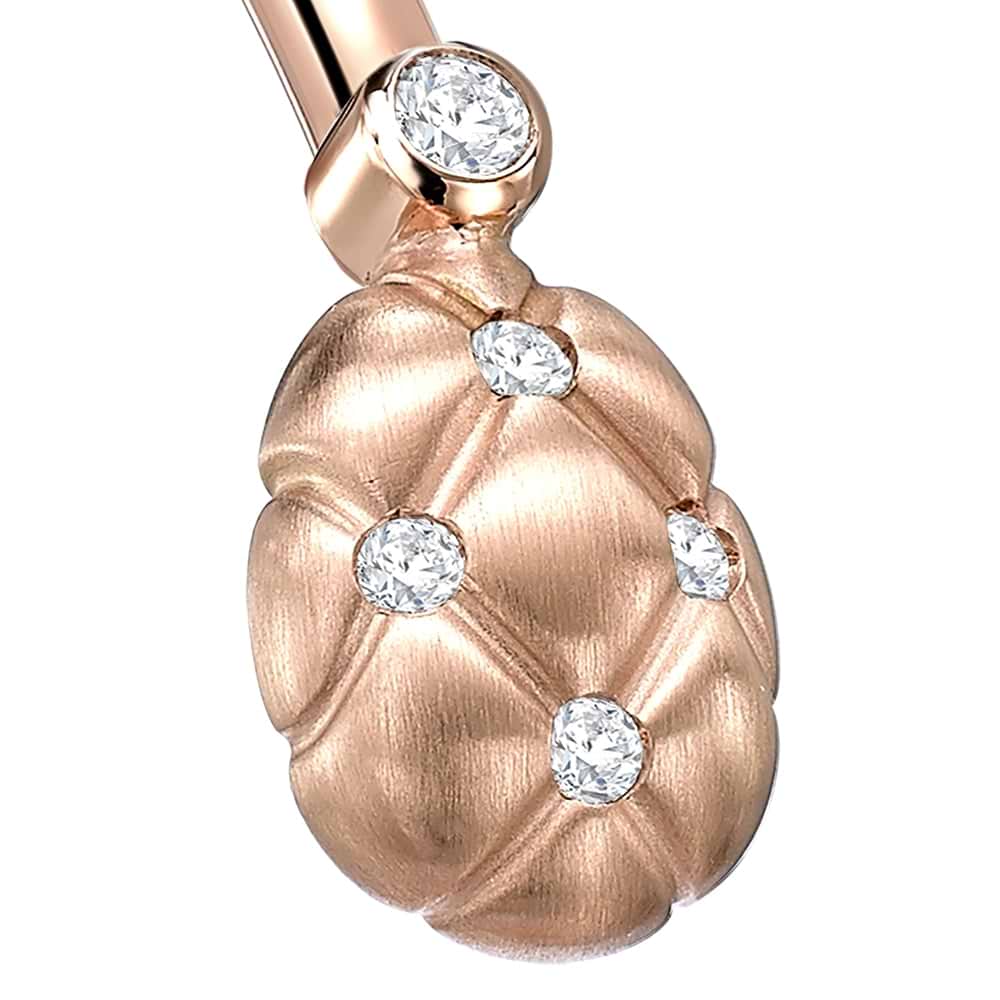 Brushed Rose Gold & Diamond Open Set Bracelet | Fabergé 2