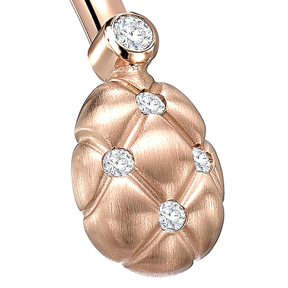 Brushed Rose Gold & Diamond Open Set Bracelet | Fabergé