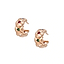 Brushed Rose Gold Gemstone Huggie Hoop Earrings | Fabergé