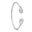 Treillage Brushed White Gold & Diamond Open Set Bracelet