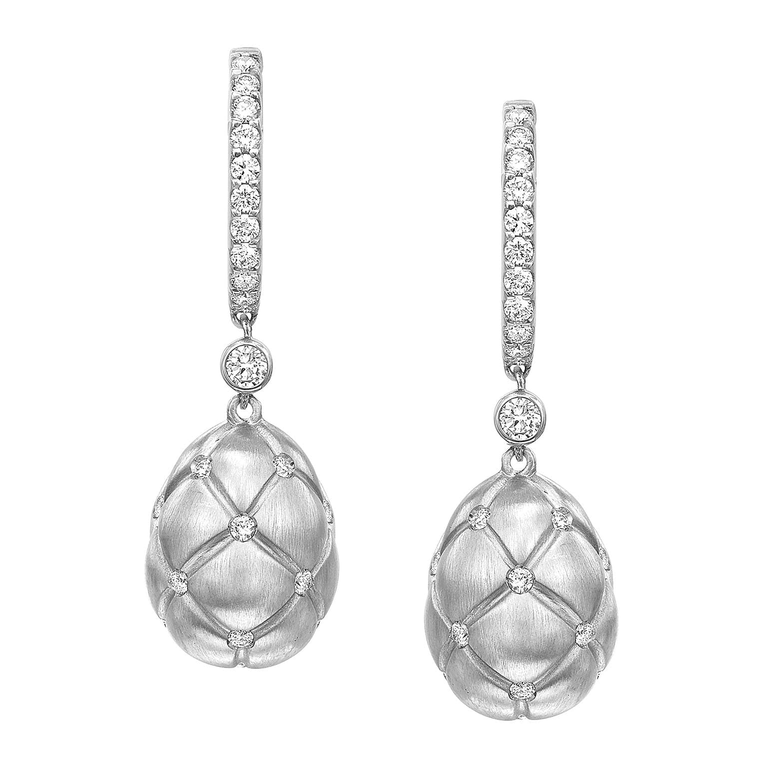 Forever Quilted Egg Drop Earring
