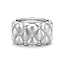 Treillage Brushed White Gold & Diamond Set Grand Ring | Fabergé