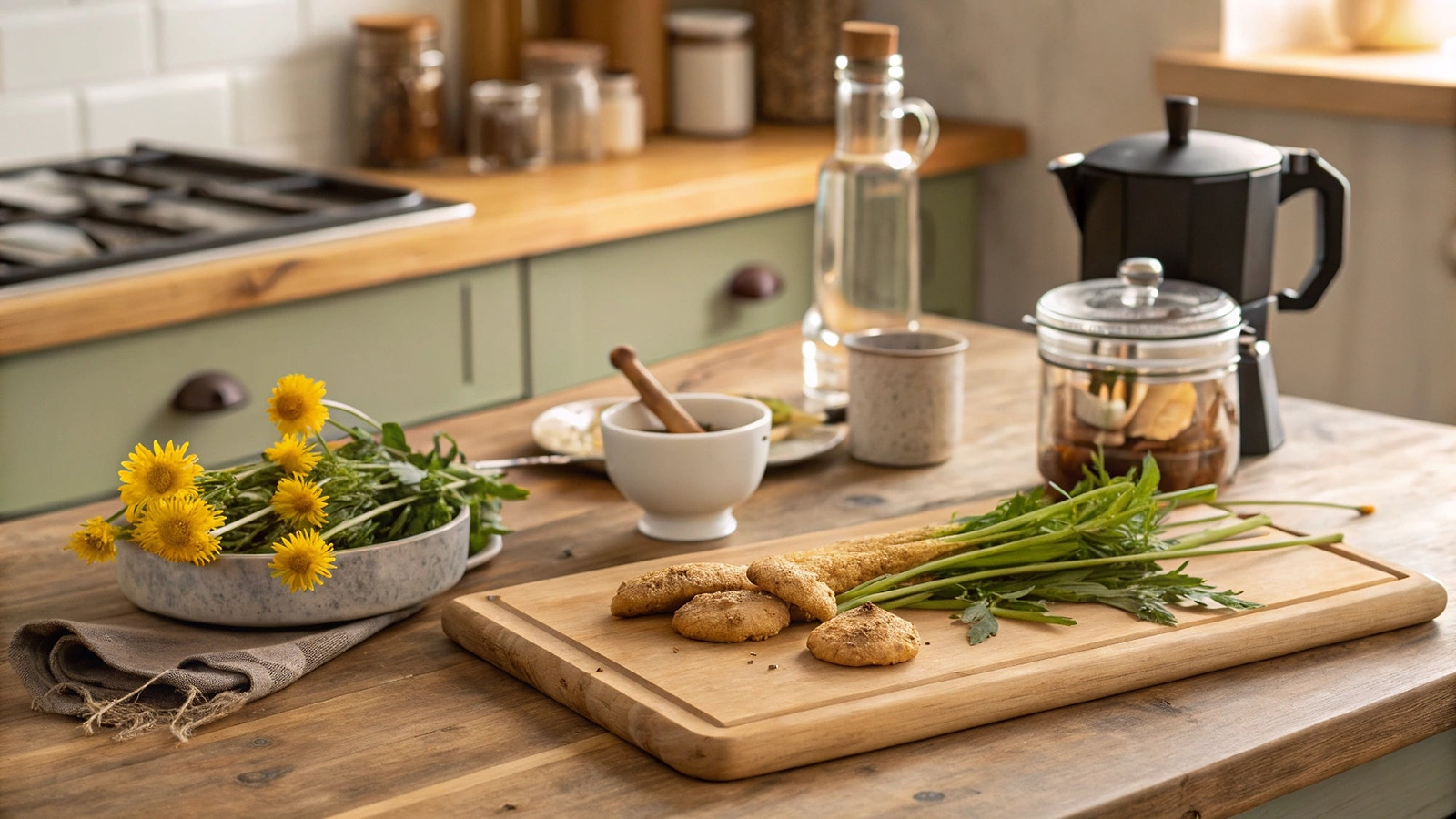 Roasted Dandelion Root Coffee