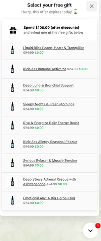 Free Gift with Purchase Pop-up