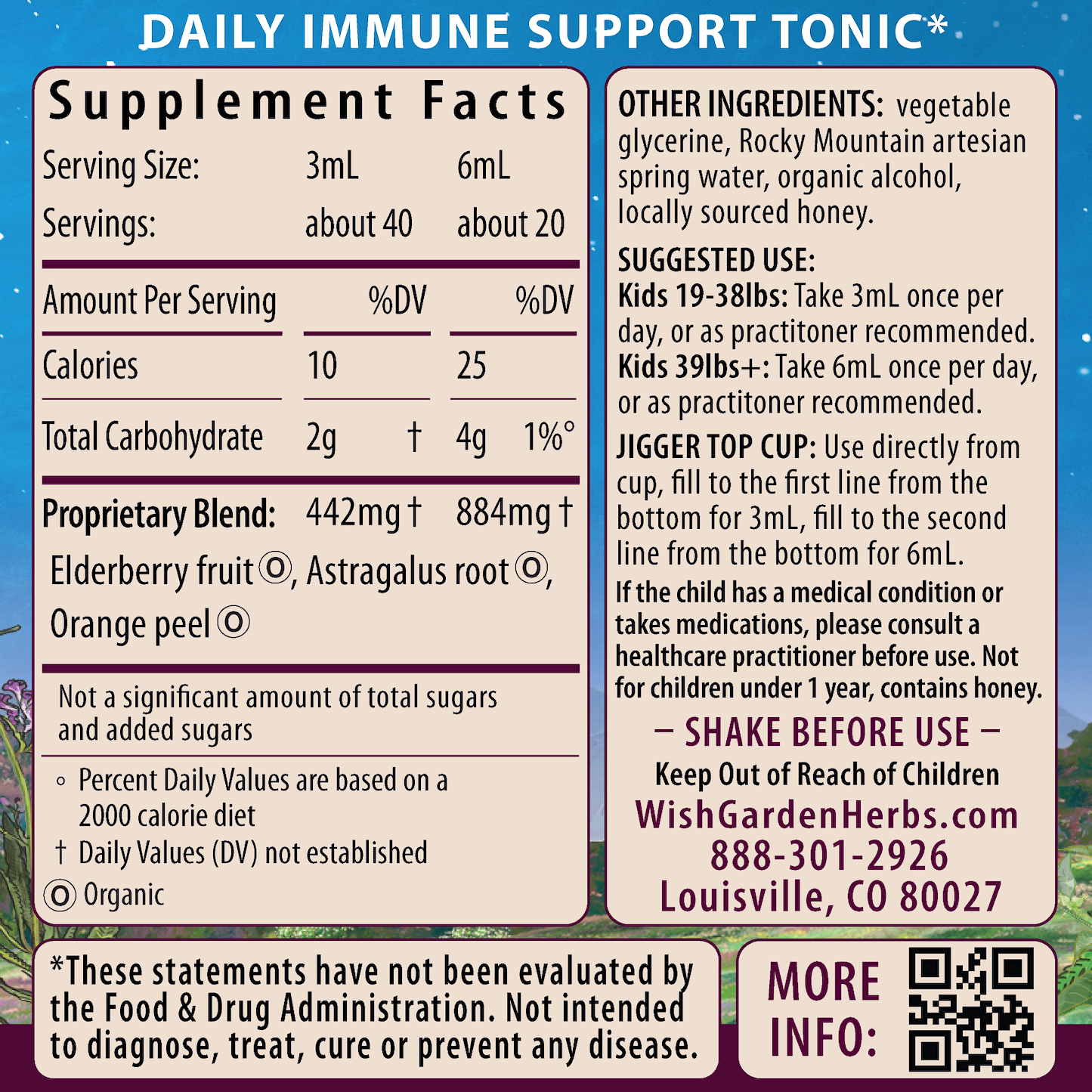 Elderberry Syrup, Everyday Immunity for Kids