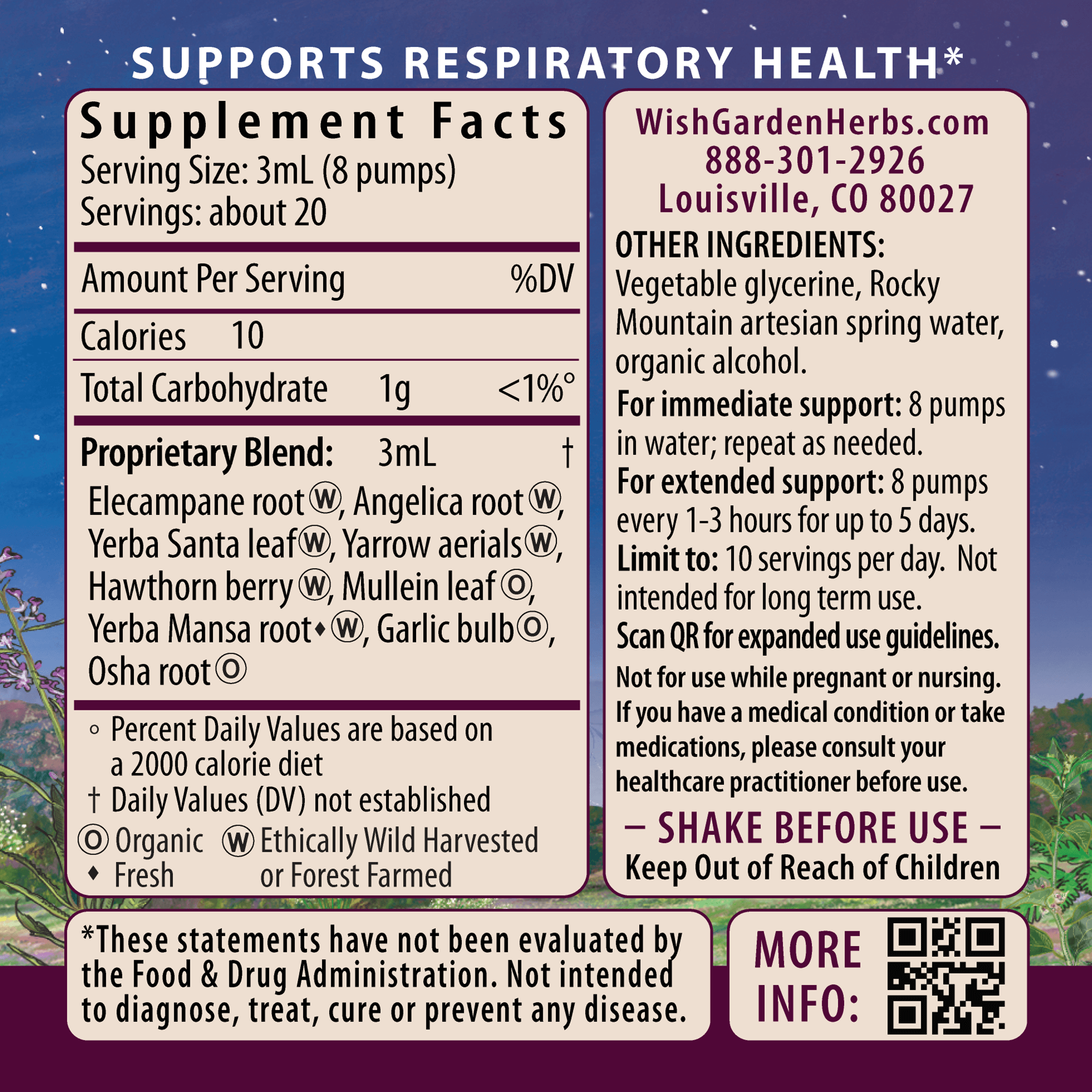 Deep Lung & Bronchial Support Ingredients & Supplement Facts
