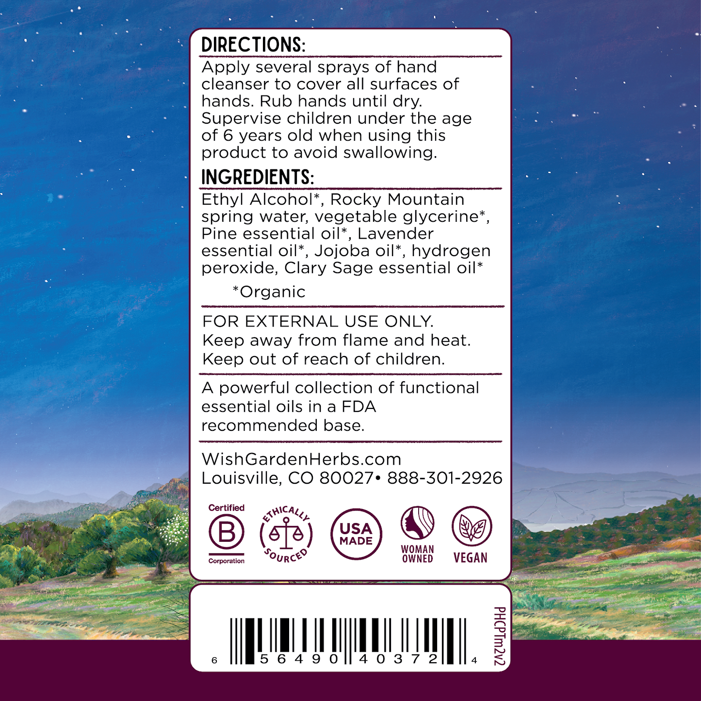 Hand Purifier with Pine, Sage & Lavender