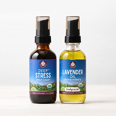 DeStress Bundle with Lavender Oil + Deep Stress Tincture