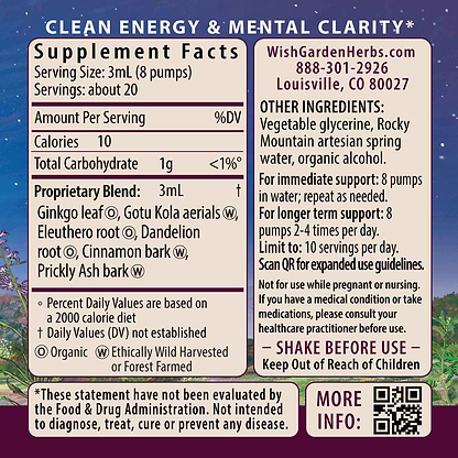 Genius Juice Cognitive Aid Ingredients & Supplement Facts