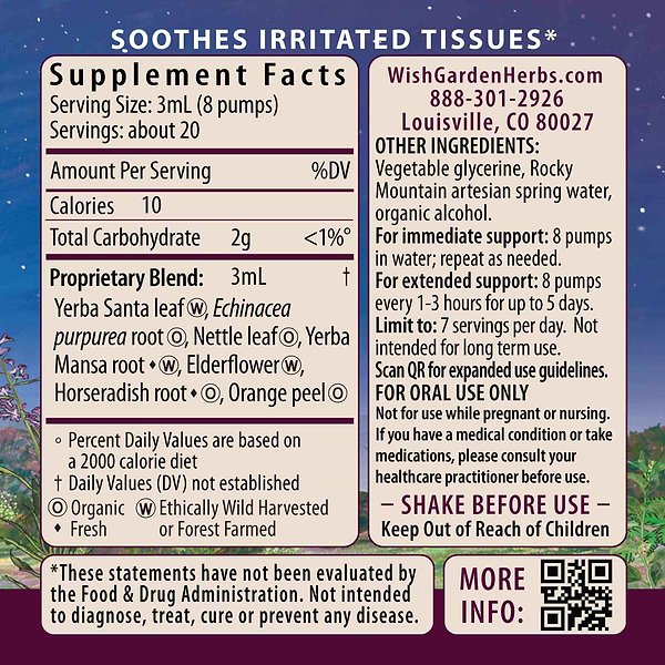 Kick-Ass Allergy & Sinus, Soother 2oz Pump Supplement Facts and Suggested Use