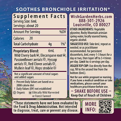 Serious PM Cough, Soothing Syrup 4oz Jigger Supplement Facts and Suggested Use