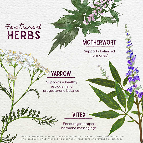 Featured Herbs in Cycle Harmony, Hormone Support