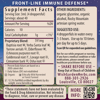 Kick-Ass Immune, Activator 4oz Dropper Supplement Facts and Suggested Use