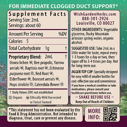 Happy Ducts, Free the Flow 4oz Jigger Supplement Facts and Suggested Use