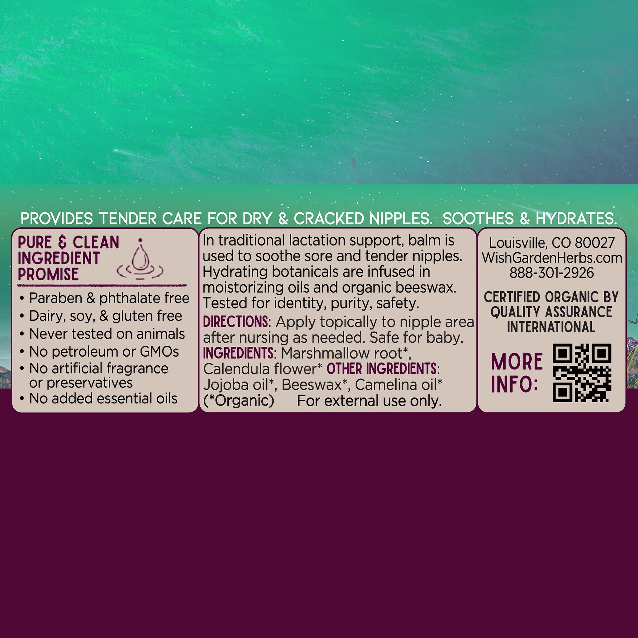 New Mother Nursing Balm Ingredients & Supplement Facts