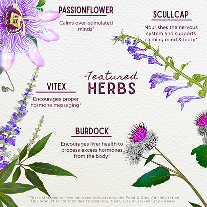 Featured Herbs in P.M.S. Emotional, Mood Support