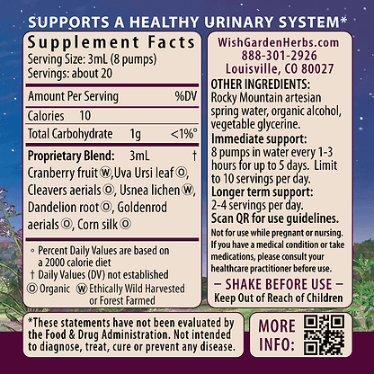Urinary Strength, Active Support 2oz Pump Supplement Facts and Suggested Use