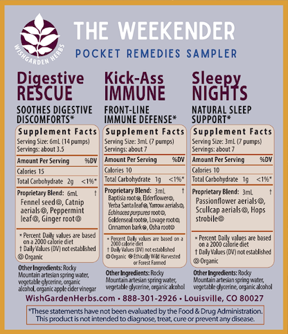 The Weekender, Travel 3-Pack 3-Pack Supplement Facts and Suggested Use