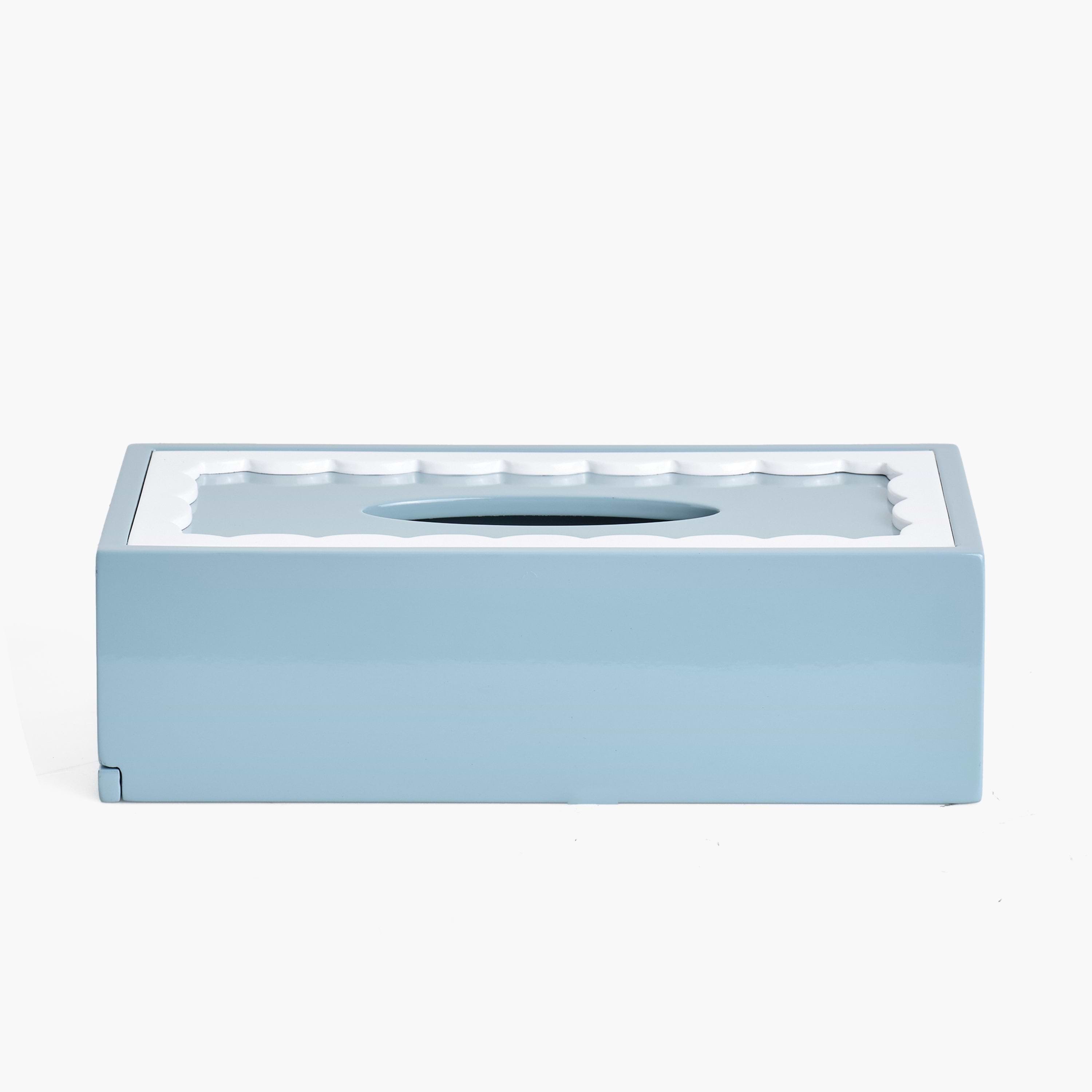 Blue Lacquer Rectangle Tissue Box